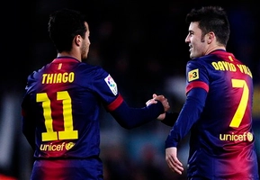 Không Lionel Messi, Barca vẫn thắng dễ nhờ David Villa