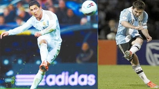 Đến tài đá phạt Messi cũng đang vượt Ronaldo