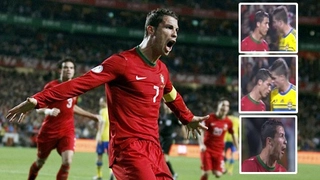 Ronaldo tấn công rồi chế nhạo hậu vệ Thụy Điển