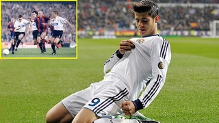 Morata tái hiện siêu phẩm của Ronaldo
