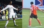Trung vệ ĐT.LA bắt chước cách ăn mừng bàn thắng của Ronaldo