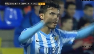 Video bàn thắng: Levante 3-2 Malaga (Cúp Nhà vua TBN)