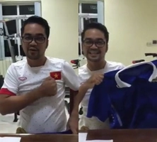 Fan Thái Lan gây sốt với màn mặc áo đấu và hát Quốc ca Việt Nam