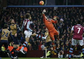 Video clip bàn thắng: Aston Villa 0-2 Arsenal (Vòng 16 Premier League 2015/16)