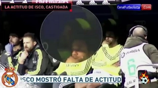 Hành động phản cảm của tiền vệ Isco ở trận đấu Real 10-2 Rayo Vallecano