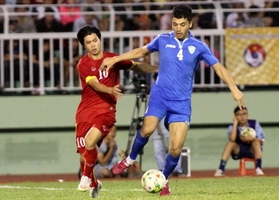Màn trình diễn của tiền đạo Công Phượng ở trận U23 Việt Nam 0-0 U22 Uzbekistan