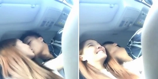 Clip hot: Tiền đạo Mạc Hồng Quân và người mẫu Kỳ Hân vui vẻ trên ôtô