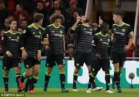 Tổng hợp: Middlesbrough 0-1 Chelsea (Vòng 12 NHA 2016/17)