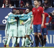 Tổng hợp: Osasuna 0-3 Barca (Vòng 15 La Liga 2016/17)