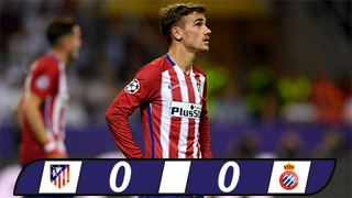 Atletico Madrid 0-0 Espanyol: Hòa thất vọng, lỡ thời cơ