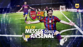 Tổng hợp những bàn thắng của Messi vào lưới Arsenal