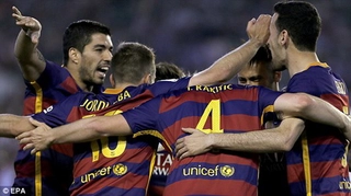 Video clip bàn thắng: Real Betis 0-2 Barca (Vòng 36 La Liga 2015/2016)