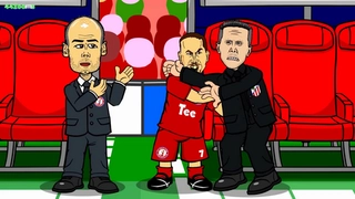 Hoạt hình vui mô phỏng lại trận Bayern 2-1 Atletico