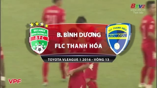 Video clip bàn thắng: Bình Dương 0-3 Thanh Hóa (Vòng 13 V-League 2016)
