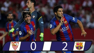 Xem lại trọn vẹn trận đấu Sevilla 0-2 Barca (Lượt đi Siêu cúp TBN 2016)