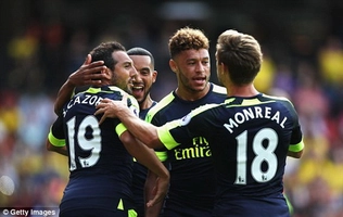 Ngôi sao Alexis Sanchez tỏa sáng góp công lớn vào 3 bàn thắng (Watford vs Arsenal)