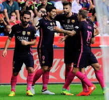 Tổng hợp: Gijon 0-5 Barca (Vòng 6 La Liga 2016/17)