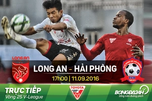 Tổng hợp: Long An 2-5 Hải Phòng (Vòng 25 V-League 2016)