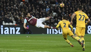 Tuyệt tác ngả bàn đèn của Andy Carroll ở vòng 21 NHA 2016/17