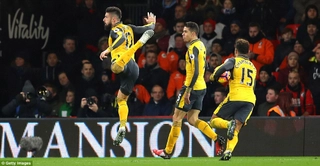 Tổng hợp: Bournemouth 3-3 Arsenal (Vòng 20 NHA 2016/17)