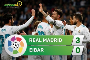 Tổng hợp: Real Madrid 3-0 Eibar (Vòng 9 La Liga 2017/18)