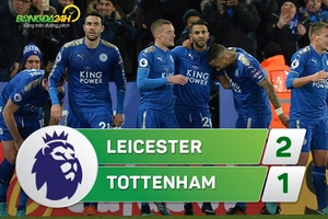 Tổng hợp: Leicester 2-1 Tottenham (Vòng 14 Premier League 2017/18)