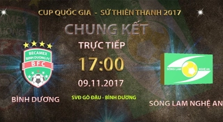 Tổng hợp: Bình Dương 1-2 SLNA (Lượt đi chung kết cúp quốc gia 2017)