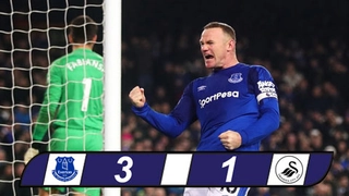 Tổng hợp: Everton 3-1 Swansea (Vòng 18 Premier League 2017/18)