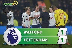 Tổng hợp: Watford 1-1 Tottenham (Vòng 15 Premier League 2017/18)