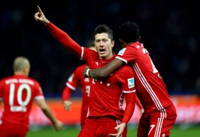 Tổng hợp: Hertha Berlin 1-1 Bayern Munich (Vòng 21 Bundesliga 2016/17)