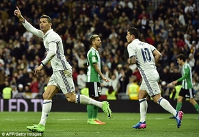 Tổng hợp: Real Madrid 2-1 Betis (Vòng 27 La Liga 2016/17)