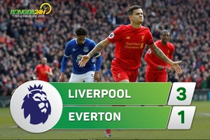 Tổng hợp: Liverpool 3-1 Everton (Vòng 30 NHA 2016/17)