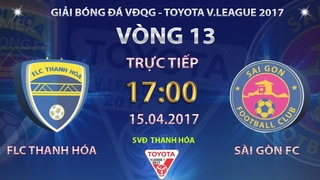 Tổng hợp: Thanh Hóa 1-1 Sài Gòn (Vòng 13 V-League 2017)