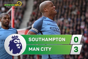 Tổng hợp: Southampton 0-3 Man City (Vòng 33 NHA 2016/17)