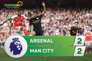 Tổng hợp: Arsenal 2-2 Man City (Vòng 30 NHA 2016/17)