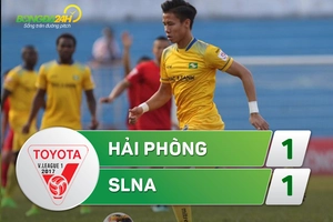 Tổng hợp: Hải Phòng 1-1 SLNA (Vòng 11 V-League 2017)