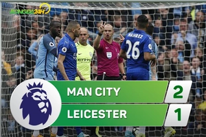 Tổng hợp: Man City 2-1 Leicester (Vòng 37 NHA 2016/17)