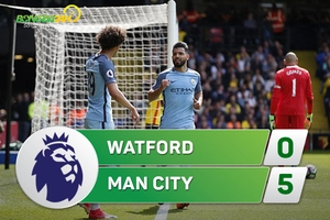 Tổng hợp: Watford 0-5 Man City (Vòng 38 NHA 2016/17)