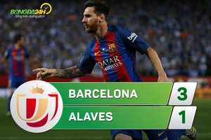 Tổng hợp: Barca 3-1 Alaves (Chung kết cúp Nhà vua TBN 2016/17)