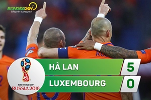 Tổng hợp: Hà Lan 5-0 Luxembourg (Vòng loại World Cup 2018)