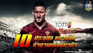 10 bàn thắng đẹp nhất trong sự nghiệp của Hoàng tử Totti