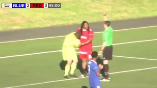 Siêu cầu thủ: Ôm bóng chạy vào gôn và ném thẻ đỏ của trọng tài