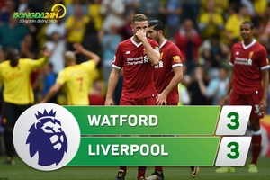 Tổng hợp: Watford 3-3 Liverpool (Vòng 1 NHA 2017/18)