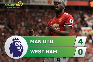 Tổng hợp: MU 4-0 West Ham (Vòng 1 NHA 2017/18)