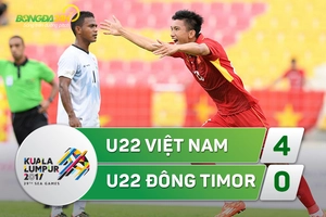 Tổng hợp: U22 Việt Nam 4-0 U22 Đông Timor (Sea Games 29)