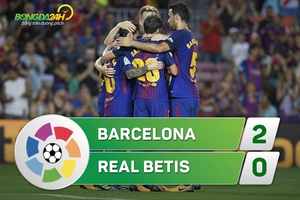 Tổng hợp: Barca 2-0 Betis (Vòng 1 La Liga 2017/18)