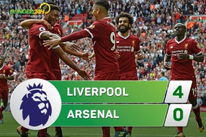 Tổng hợp: Liverpool 4-0 Arsenal (Vòng 3 NHA 2017/18)
