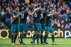 Tổng hợp: Crystal Palace 0-1 Southampton (Vòng 5 NHA 2017/18)