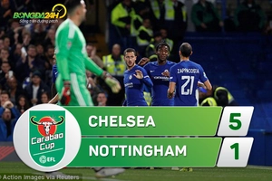 Tổng hợp: Chelsea 5-1 Nottingham (Vòng 3 Cúp Liên đoàn Anh 2017/18)