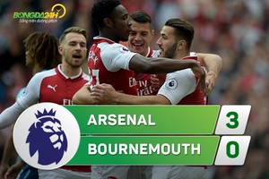 Tổng hợp: Arsenal 3-0 Bournemouth (Vòng 4 NHA 2017/18)